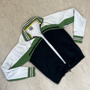 Nike full-zip track jacket navy and green, vintage, Size Medium